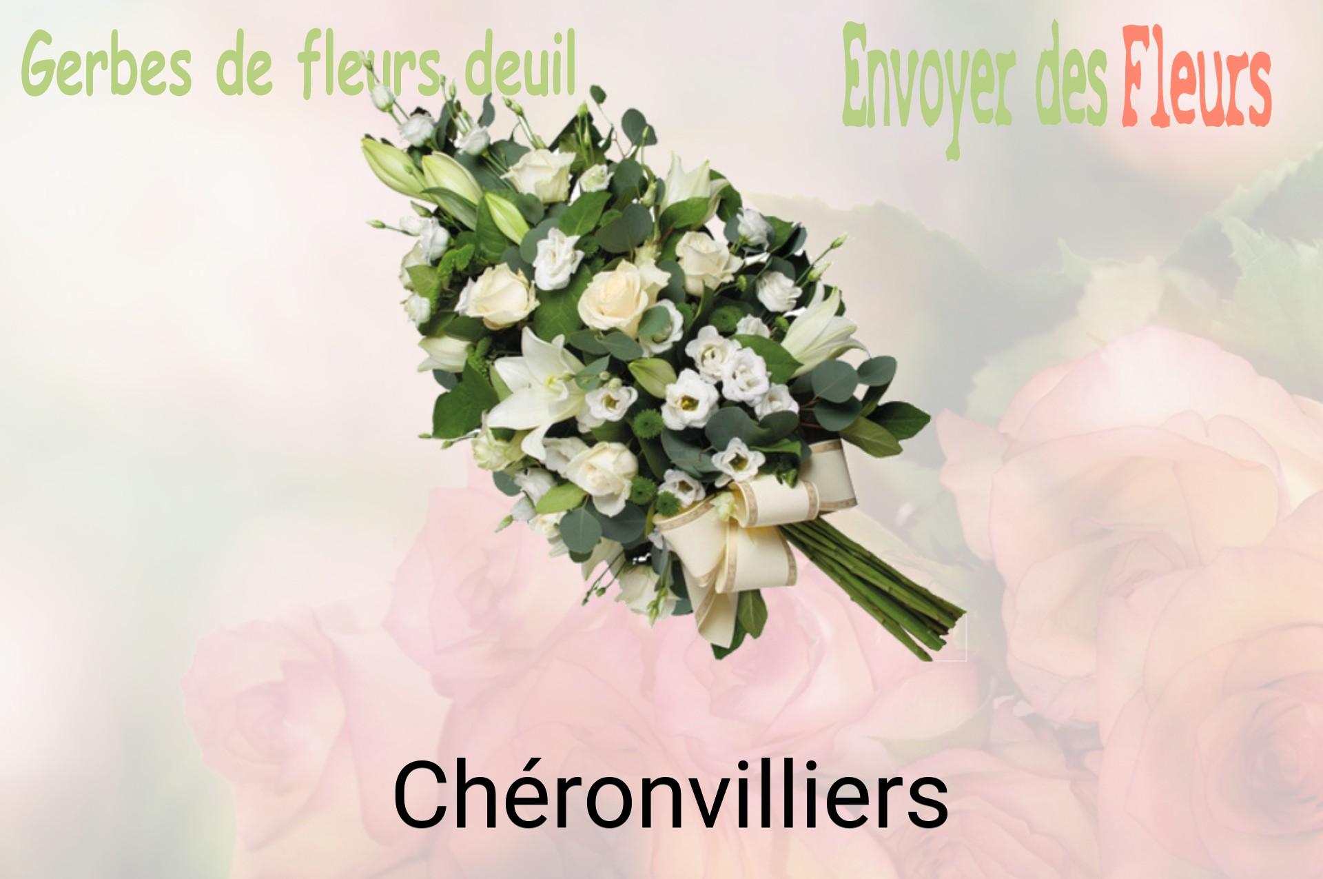 Gerbe de fleurs de deuil livrée à Chéronvilliers